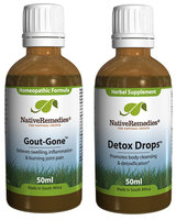 Native Remedies Gout-Gone and Detox Drops ComboPack