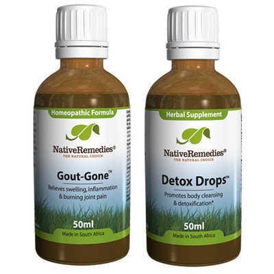 Native Remedies Gout-Gone and Detox Drops ComboPack