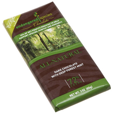 Endangered Species Chocolate Co. Dark Chocolate With Deep Forest Mint