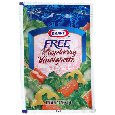 Kraft Raspberry Vinegrette Dressing, Fat Free, 1.5 oz Packages, 60 ct