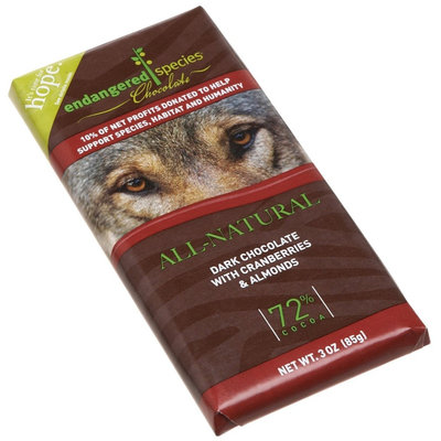 Endangered Species Chocolate Dark Chocolate w/ Cranberries & Almond.