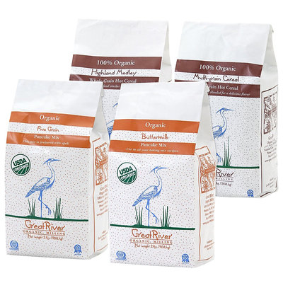 Great River Organic Milling Gift Set of Pancake Mix & Hot Cereal