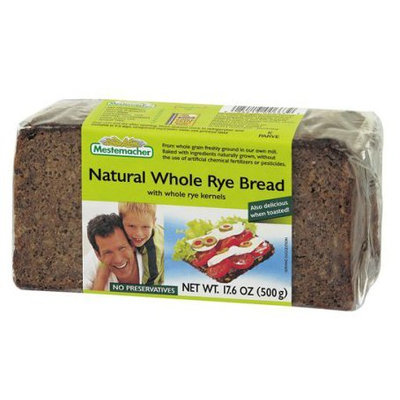 Mestemacher Natural Whole Rye Bread, 17.6 oz Packages, 12 pk