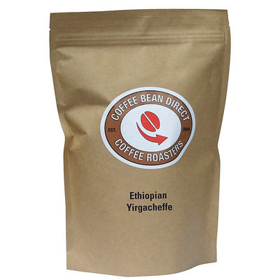 Coffee Bean Direct Ethiopian Yirgacheffe, Whole Bean Coffee, 16 oz Bags, 3 pk