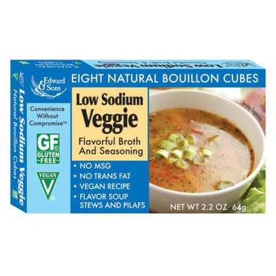 Edward & Sons Low Sodium Veggie Bouillon Cubes Boxes - 2.2 oz