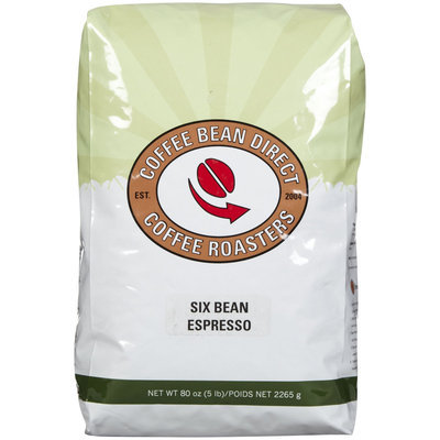 Coffee Bean Direct Six Bean Espresso, Whole Bean Coffee, 5 lb bag