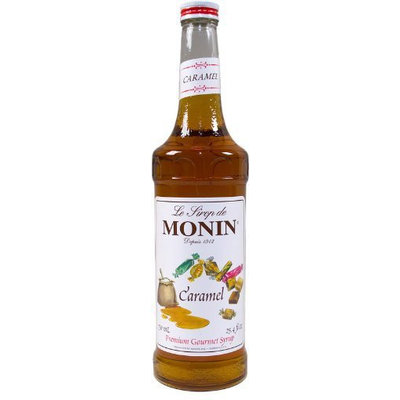 Monin Flavored Syrup, Caramel, 33.8 oz Plastic Bottles, 4 pk