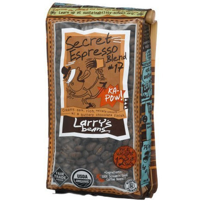 Larry's Beans Larrys Beans Fair Trade Organic Coffee, Secret Espresso Blend, Whole Bean, 12 oz Bags, 3 pk