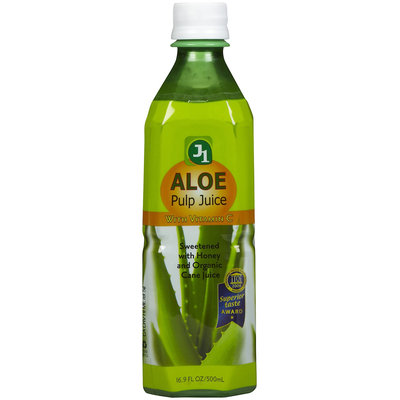 J1 Aloe Pulp Juice, Original, With Vitamin C, 16.9 oz, 12 pk