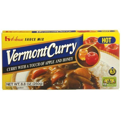 House Foods Vermont Curry, Hot, 8.8 oz Boxes, 10 pk