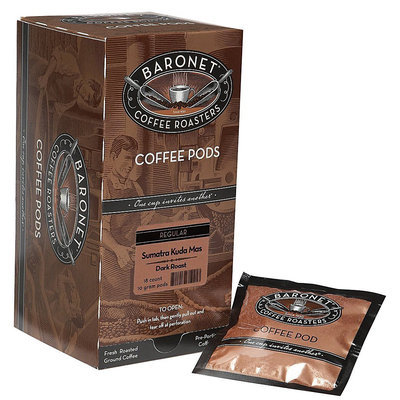 Baronet Coffee Sumatra Dark Roast, 18 ct Coffee Pods, 3 pk