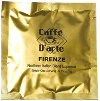 Caffe D'arte Firenze Northern Italian Blend Expresso, 45mm-Hard Espresso Pods, 120 pk