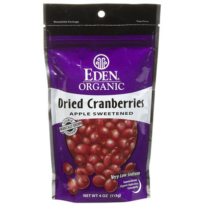 Eden Organic Dried Cranberries, 4 oz Pouches, 15 pk