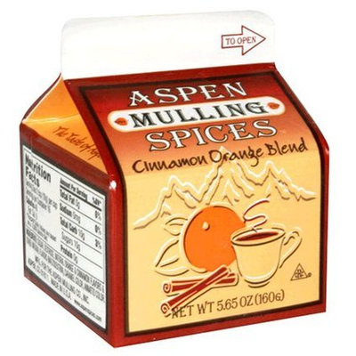 Aspen Mulling Spice Blend, Cinnamon Orange, 5.65 oz Cartons, 9 pk
