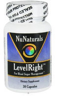 NuNaturals - LevelRight For Blood Sugar Management - 30 Capsules