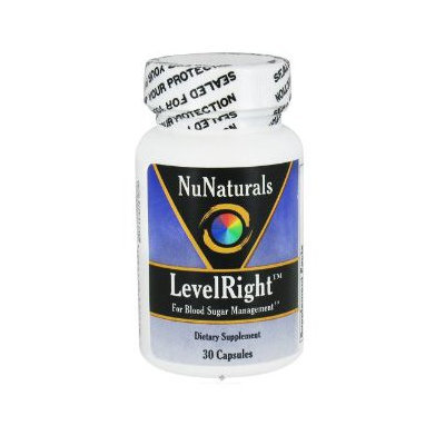 NuNaturals - LevelRight For Blood Sugar Management - 30 Capsules