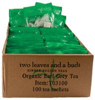 Two Leaves and a Bud Organic Earl Grey Black Tea, Tea Bags, 100 ct