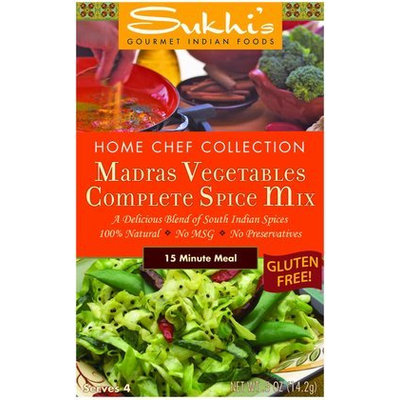 Sukhi's Gourmet Indian Foods, Madras Vegetable Spice Mix, 0.5 oz, 12 pk