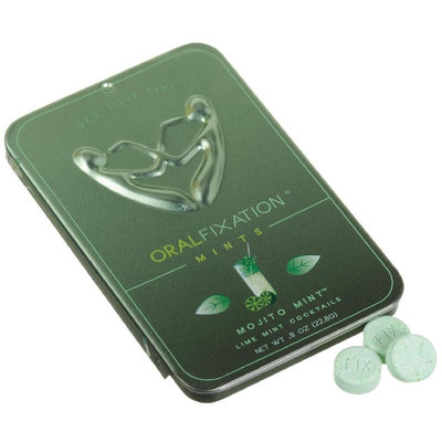 Oral Fixation Mints Mojito Mint, Lime Mint Cocktails, 0.8 oz Tins, 12 pk