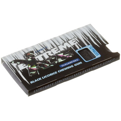 Gerrit's Extreme Ice Sugar Free Black Licorice Chewing Gum, 12 pk