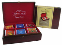 Bentleys Finest Tea Bentley's Finest Teas Wood Grain Tea Chest, Tea Bags, 6 pk, 60 ct