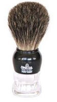 Omega Stripey 100% Pure Badger Shaving Brush with Stand