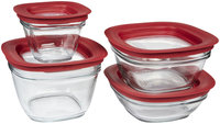 Rubbermaid Glass Food Storage Container Set 8pc w/ Easy Find Lid