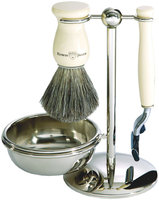Edwin Jagger S81m717b Faux Four Piece Shaving Set, Ivory