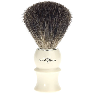 Edwin Jagger 89p17 Pure Badger Hair Shaving Brush, Ivory, Medium