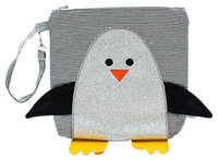Nikiani Snack Bag Chili - Silver Glitter Penguin
