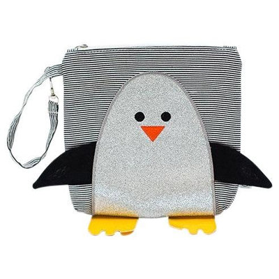 Nikiani Snack Bag Chili - Silver Glitter Penguin