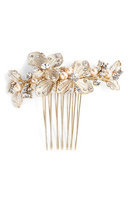 Wedding Belles New York 'Petite Garden' Crystal Hair Comb - Metallic
