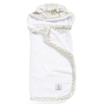 Little Giraffe Luxe Snow Leopard Hooded Towel