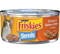Friskies® Chicken & Salmon Dinner in Gravy Savory Shreds Wet Cat Food