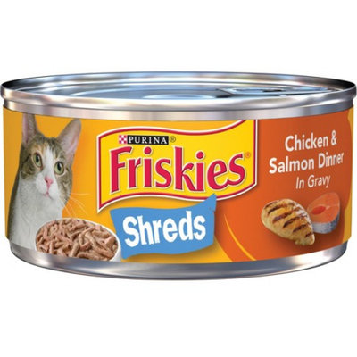 Friskies® Chicken & Salmon Dinner in Gravy Savory Shreds Wet Cat Food