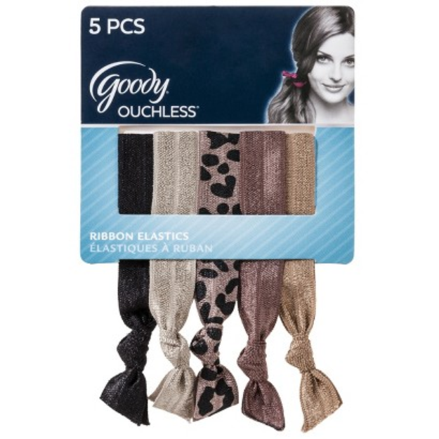 Goody Ouchless Ribbon Elastics Neutrals - 15 Count