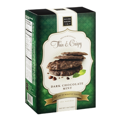Salem Baking Co. Delightfully Thin & Crispy Cookies Dark Chocolate Mint