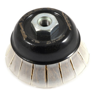 Forney 72891 Wire Cup Brush Industrial Pro Cable Crimped with Safety Guard M10-by-1.25/1.50 Multi Ar