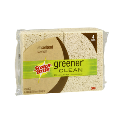 Scotch-Brite Greener Clean Absorbent Sponges - 4 CT