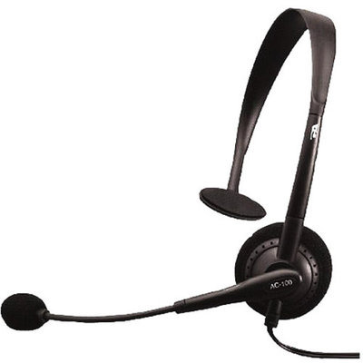 Cyber Acoustics 597840B Cyber Acoustics AC-100 Mono Speech Headset Boom Mic 3.5MM Plug