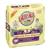 Earth's Best TenderCare Chlorine Free Diapers Size 5 - 26 CT