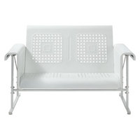 Crosley Veranda Metal Patio Loveseat Glider - White