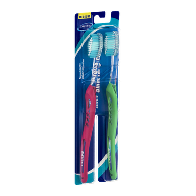 CareOne SmartGrip Contour Toothbrushes Medium - 2 CT