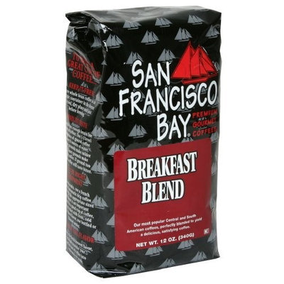San Francisco Bay Coffee San Franscisco Bay Coffee Breakfast Blend Whole Bean, 12-Ounce (Pack of 3)
