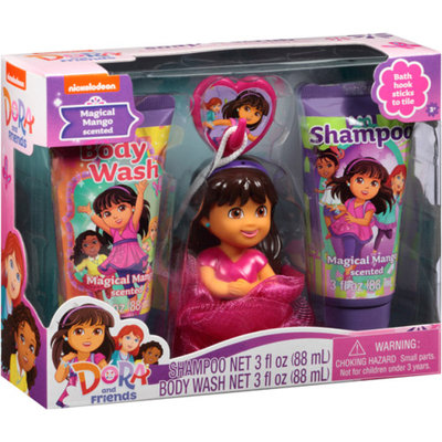 Dora the Explorer Nickelodeon Dora and Friends Magical Mango Scented Soap & Scrub Gift Set, 3 pc
