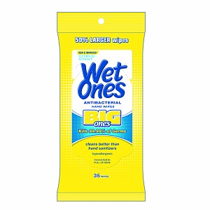 Wet Ones Big Ones Antibacterial Hand and Face Wipes