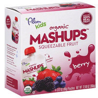 Generic Plum Kids Organic Mashups Berry Squeezable Fruit, 3.17 oz, 4 count, (Pack of 6)
