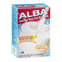 Alba Instant Non-fat Dry Milk Envelopes
