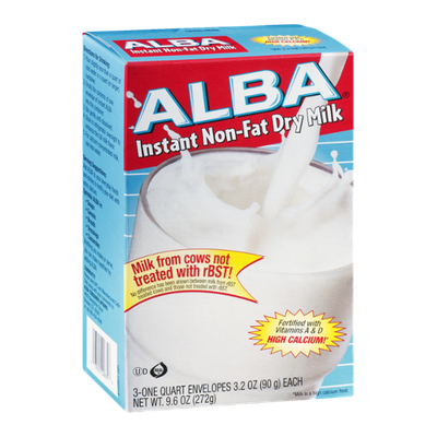 Alba Instant Non-fat Dry Milk Envelopes