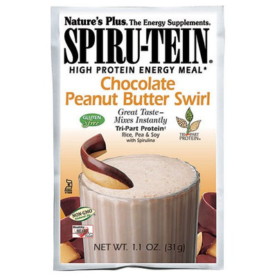 Spiru-Tein (Spirutein) Shake - Chocolate Peanut Butter Swirl Nature's Plus 8 Pac